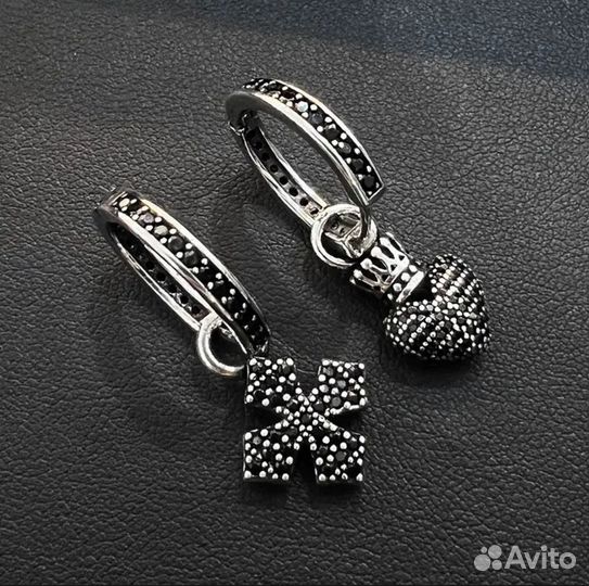 Серьги стильные подвески конго