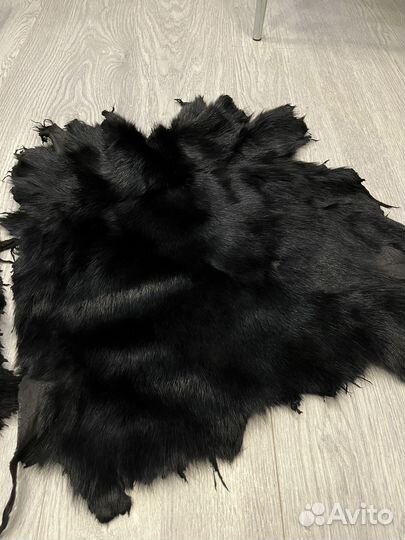 Новый мех сурка черный