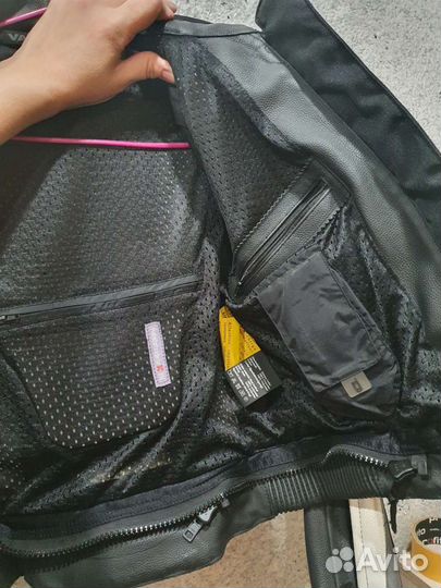 Мотокуртка, женская, кожа