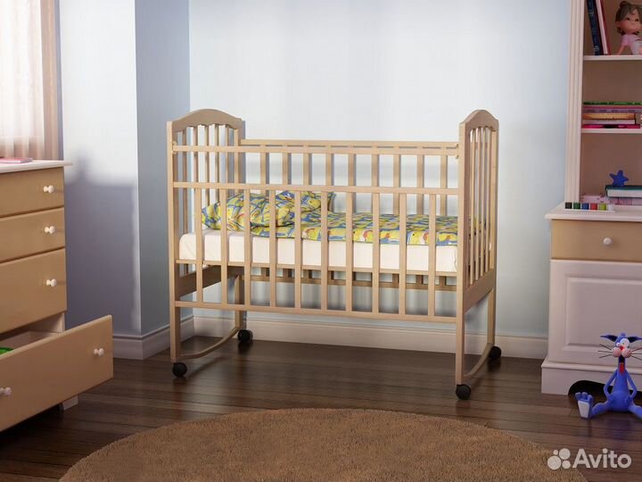 Детская кроватка с маятником