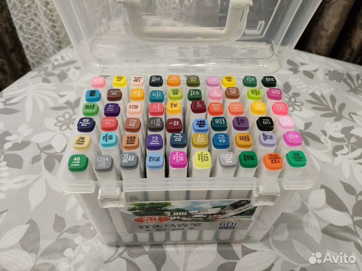 Маркеры для скетчинга 60 шт новые