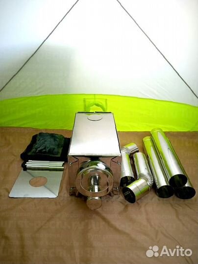 Печь походная Пошехонка Средняя на 30 л. c 3D экра