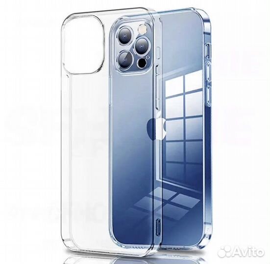Силиконовый прозрачный чехол на iPhone 11, 12, 13