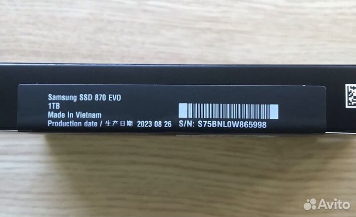 Новый SSD Samsung 870 EVO 1Tb чек, гарантия, ориг