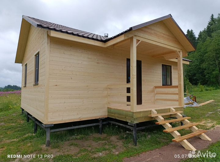 Дом 6х8 под ключ с крыльцом