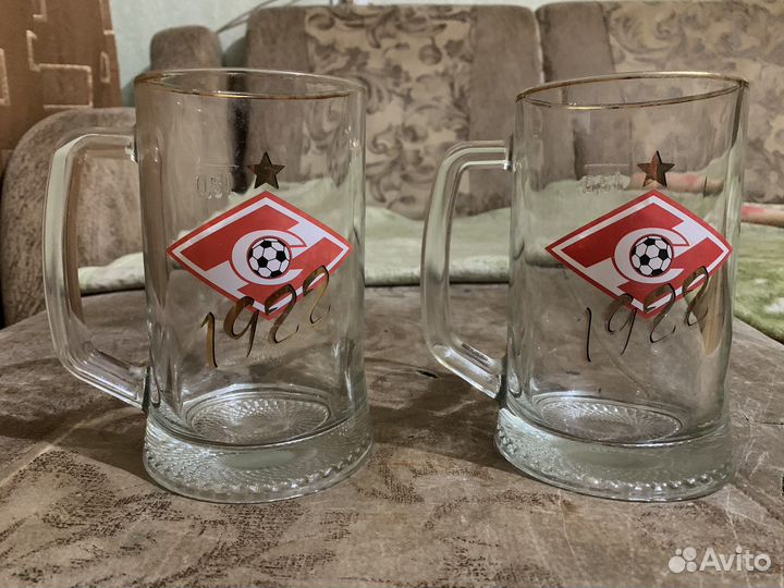 Пивная кружка с логотипом Спартак