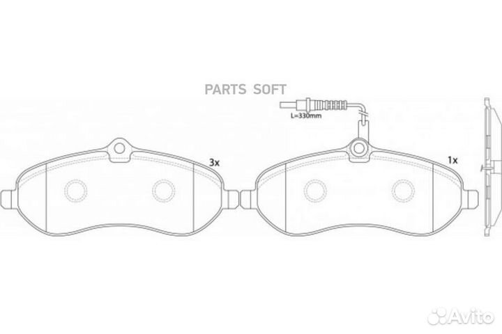 Nibk PN0531W Колодки тормозные дисковые с датчиком
