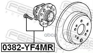 Ступица колеса зад прав/лев 0382YF4MR Febest