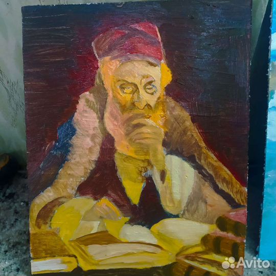 Картина маслом на оргалите