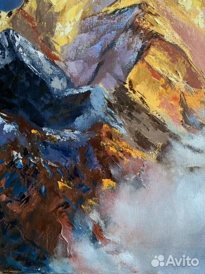 Картина маслом «гора» 50-40