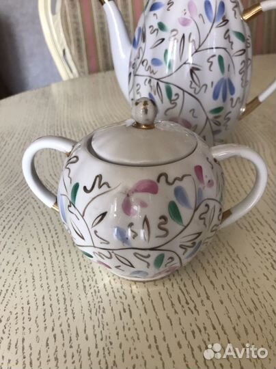 Сахарница,молочник Душистый горошек лфз винтаж
