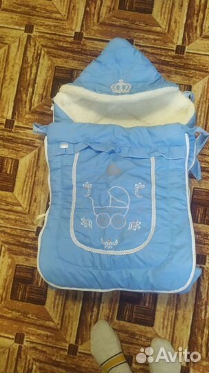 Конверт на выписку для мальчика зимний