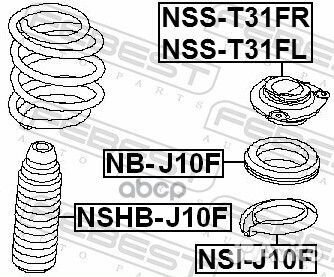 Пыльник переднего амортизатора nshb-J10F Febest