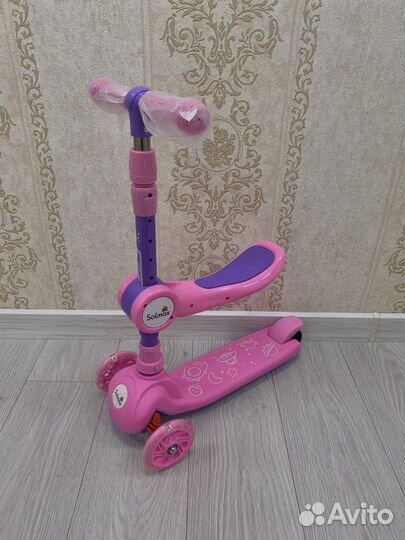 Новый Самокат-кикборд музыкальный, светящийся