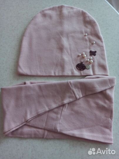 Комплект шапка и снуд(на 5-7 лет)