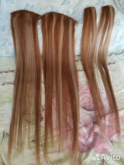 Продам натуральные волосы на заколках 55 см