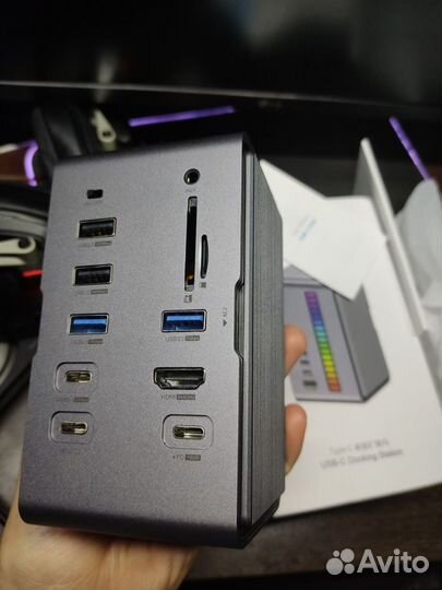 Новая USB С док-станция Hagibus 2-ой hdmi Макбук
