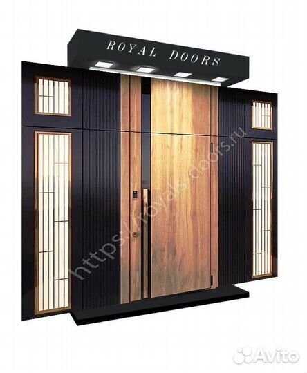 Дизайнерская входная группа с подсветкой на ручке