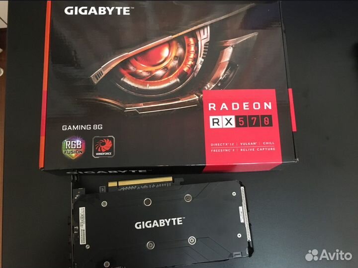 Видеокарта rx 570 8gb gigabyte