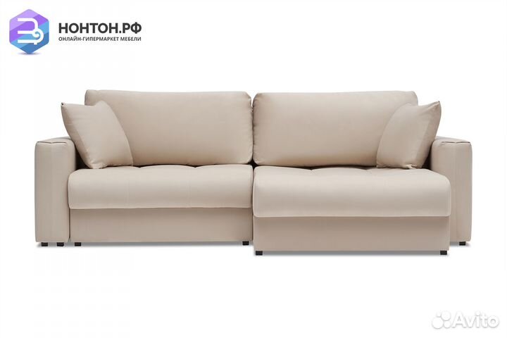 Диван угловой тик-так Монарх бежевый