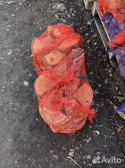 Дрова сухие березовые в сетках