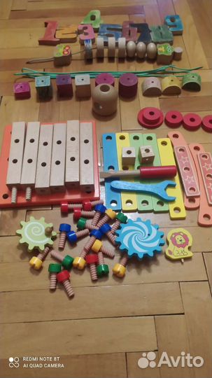 Деревянные игрушки пакетом