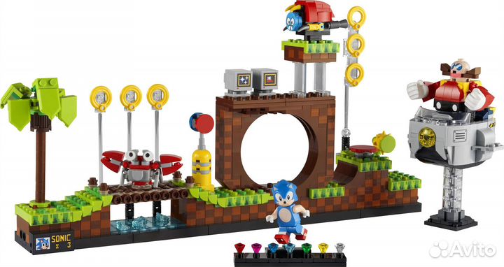 Lego Sonic 21331 Соник Супер-ёжик: Зона зеленых холмов