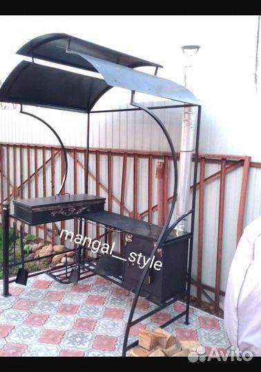 Мангал с крышей