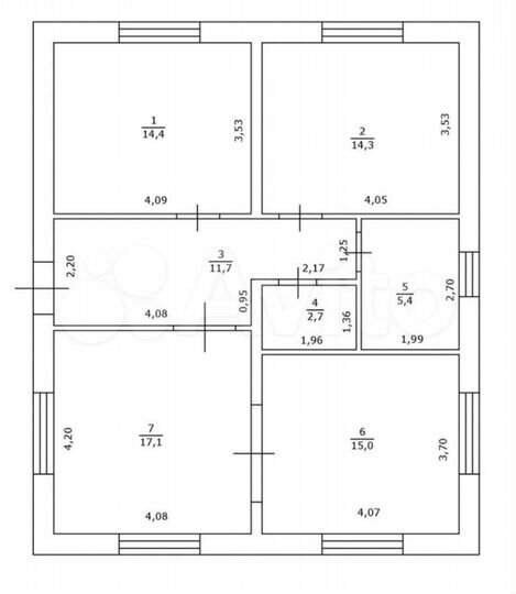 Дом 85 м² на участке 6 сот.