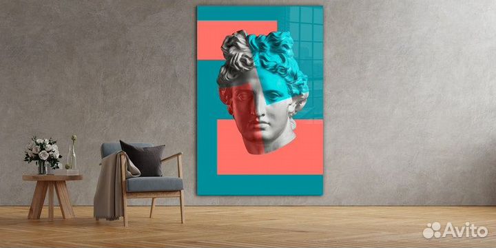 Яркая картина маслом на холсте абстракция