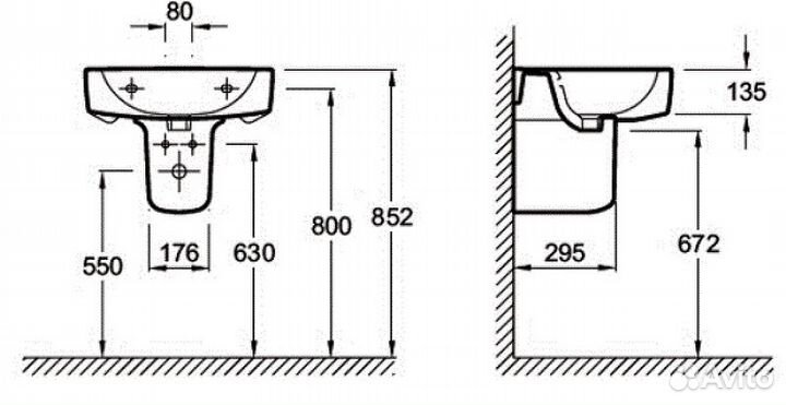 Полупьедестал Jacob Delafon Panache / Kandel E143