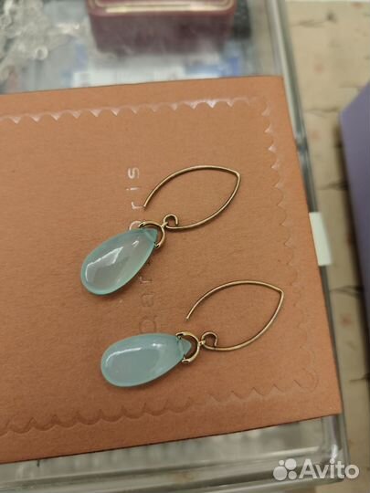 Серьги с халцедоном