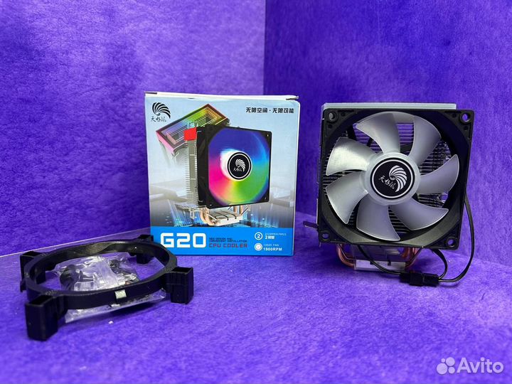 Кулер для процессора башенный новый с RGB