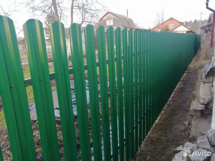 Евроштакетник, П-образый, Полугруглый