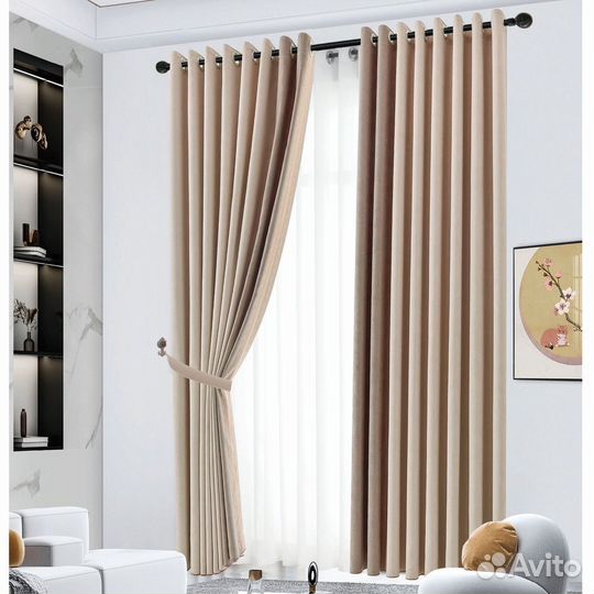 Ткань лен блэкаут