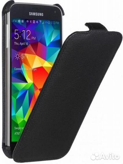 Флип-кейс samsung Galaxy S5 Кожа (Черный)