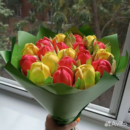 Букет из зефирных цветов