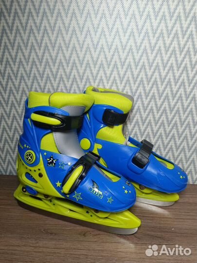 Коньки детские раздвижные Champion blue р. 33-36