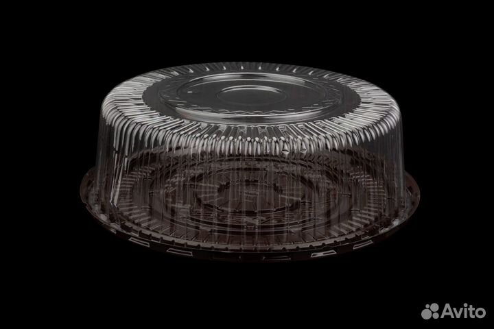 Пластиковая тортница с прозрачной крышкой