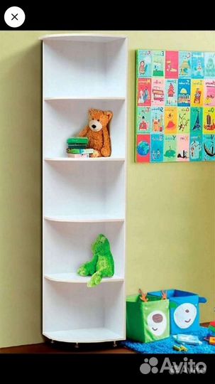 Стеллаж угловой белый