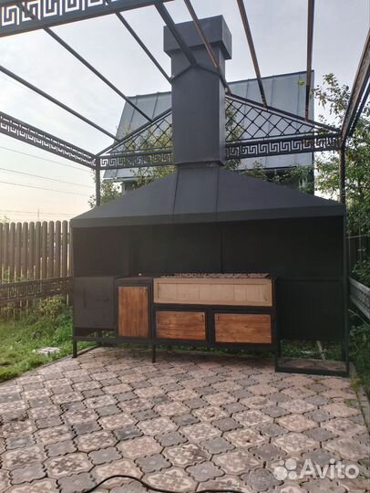 Мангал с крышей