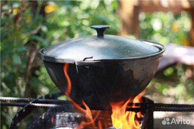 Казан чугунный 4 литров. Азиатская чаша