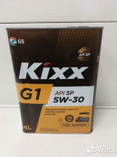Масло моторное Kixx G1 5W-30 SP, 4л. Корея