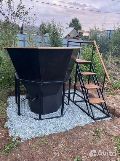 Уличные банные чаны/купель на печи