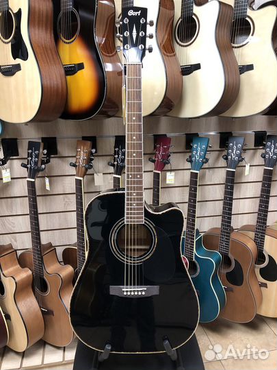 Электроакустическая гитара Cort AD880CE-BK+ чехол