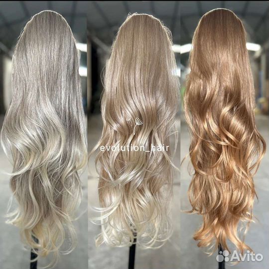 Хвост накладной, шиньон на фиксаторе