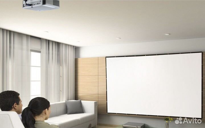 Экран для проектора от 60-200 дюйм. Монтаж