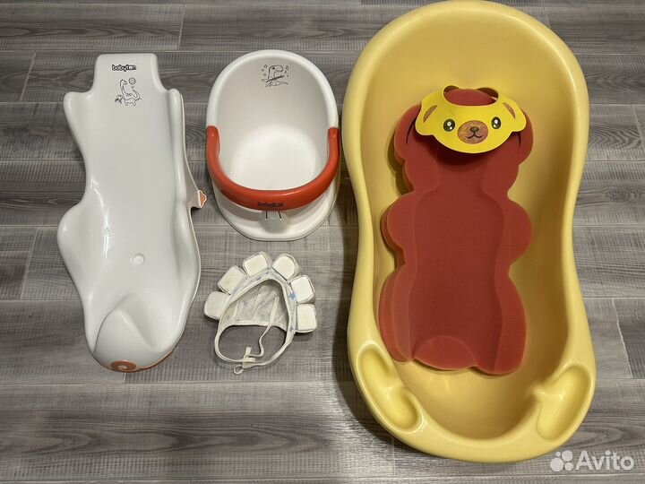 Горка для купания, стульчик, матрасик