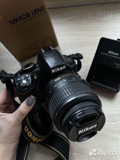 Зеркальный фотоаппарат Nikon d3100 + портретный