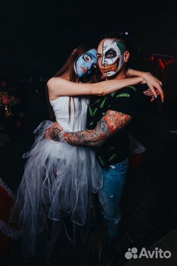 Аквагрим на Хэллоуин - дети, взрослые